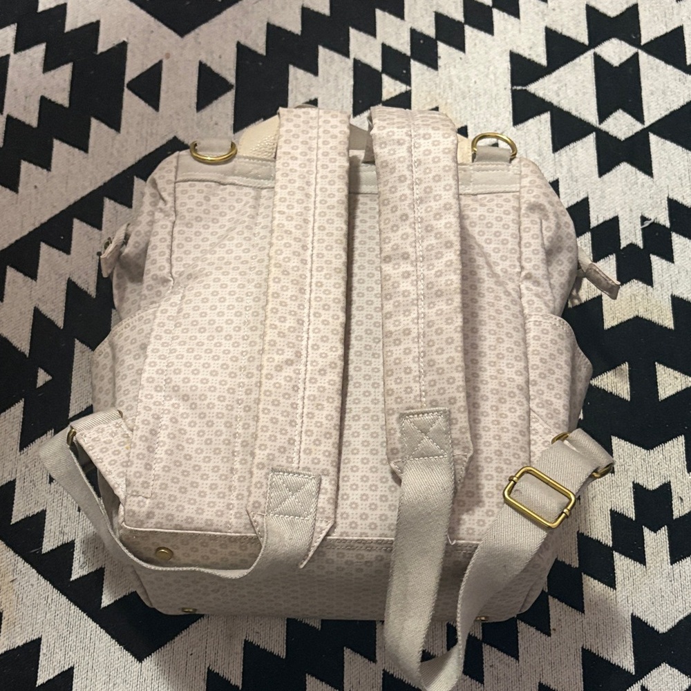 Cath Kidston Cream Micro-Pattern Backpack Tote - Picture 4 of 4